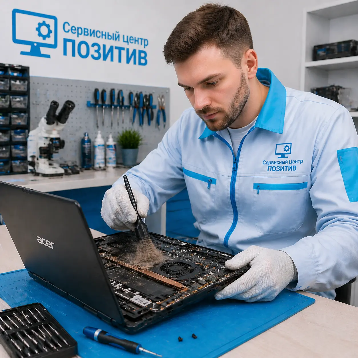 Чистка ноутбука Acer от пыли в Жигулёвске | Замена термопасты