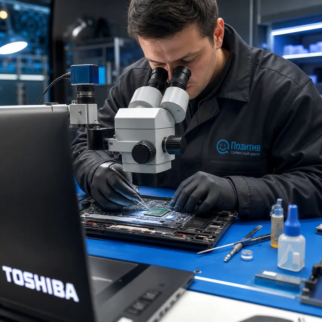 Замена видеокарты ноутбука Toshiba в Жигулёвске