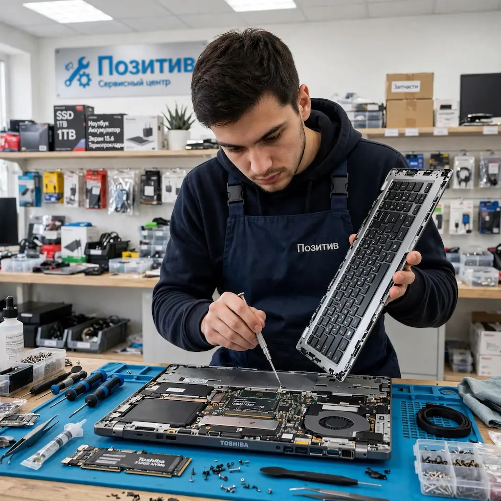 заменить клавиатуру на ноутбуке Toshiba в Жигулёвске