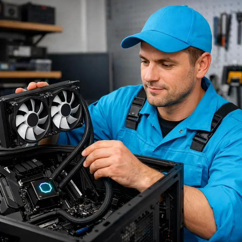 Установка водяного охлаждения на компьютер в Жигулёвске